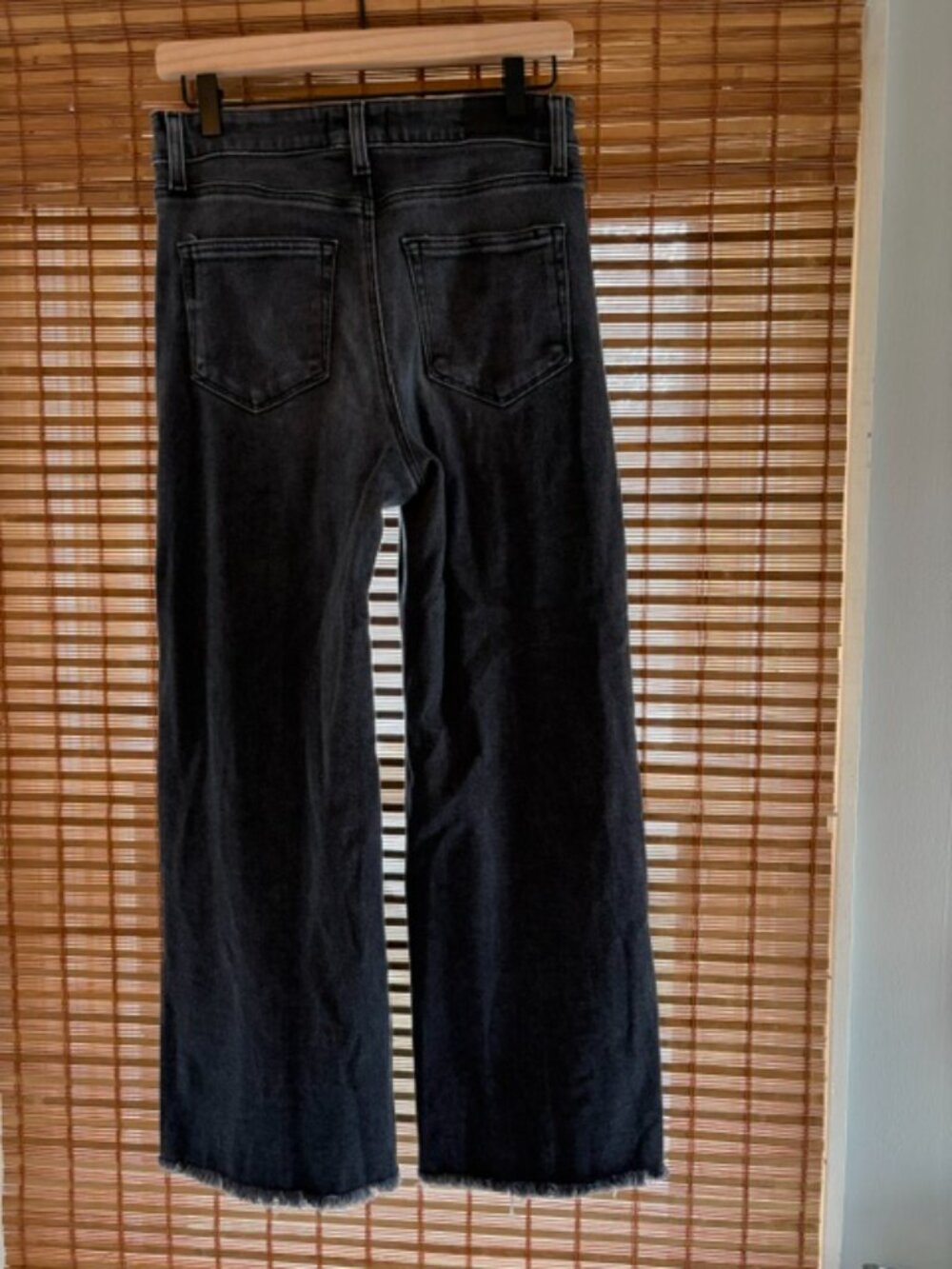 Paige Anessa High-Rise Wide-Leg Crop Jeans, Size 27, Black Lotus - Picture 5 of 6